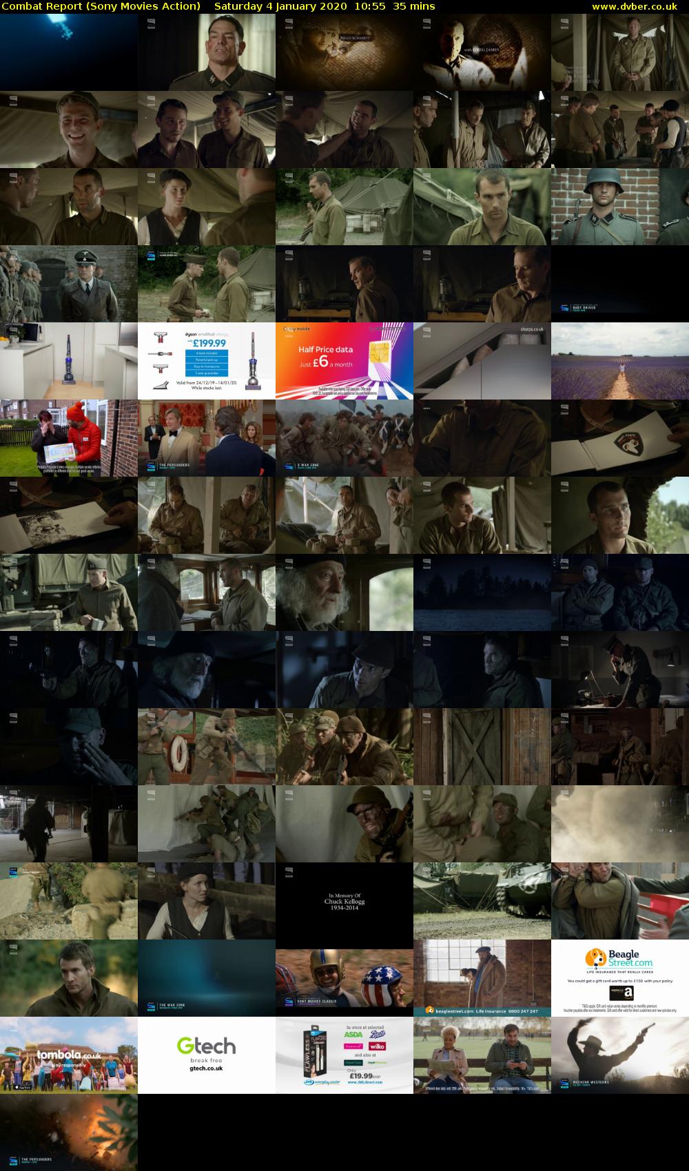 Combat Report (Sony Movies Action) Saturday 4 January 2020 10:55 - 11:30