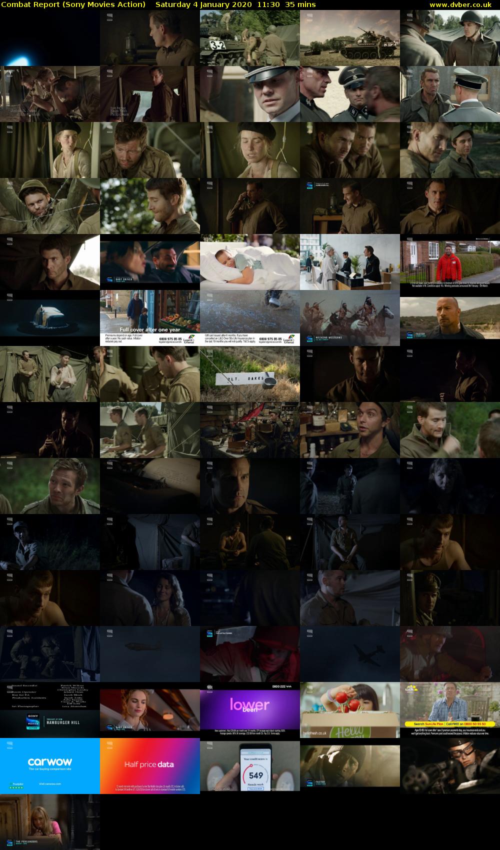 Combat Report (Sony Movies Action) Saturday 4 January 2020 11:30 - 12:05