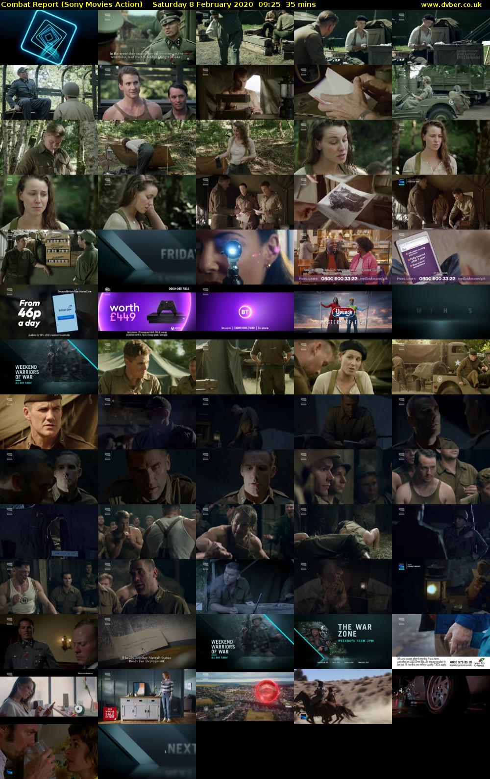 Combat Report (Sony Movies Action) Saturday 8 February 2020 09:25 - 10:00