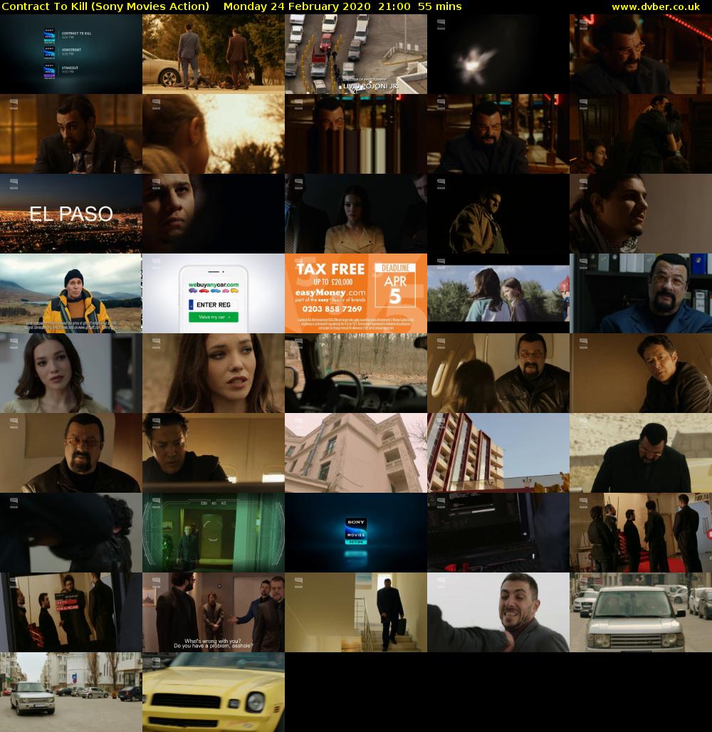 Contract To Kill (Sony Movies Action) Monday 24 February 2020 21:00 - 21:55