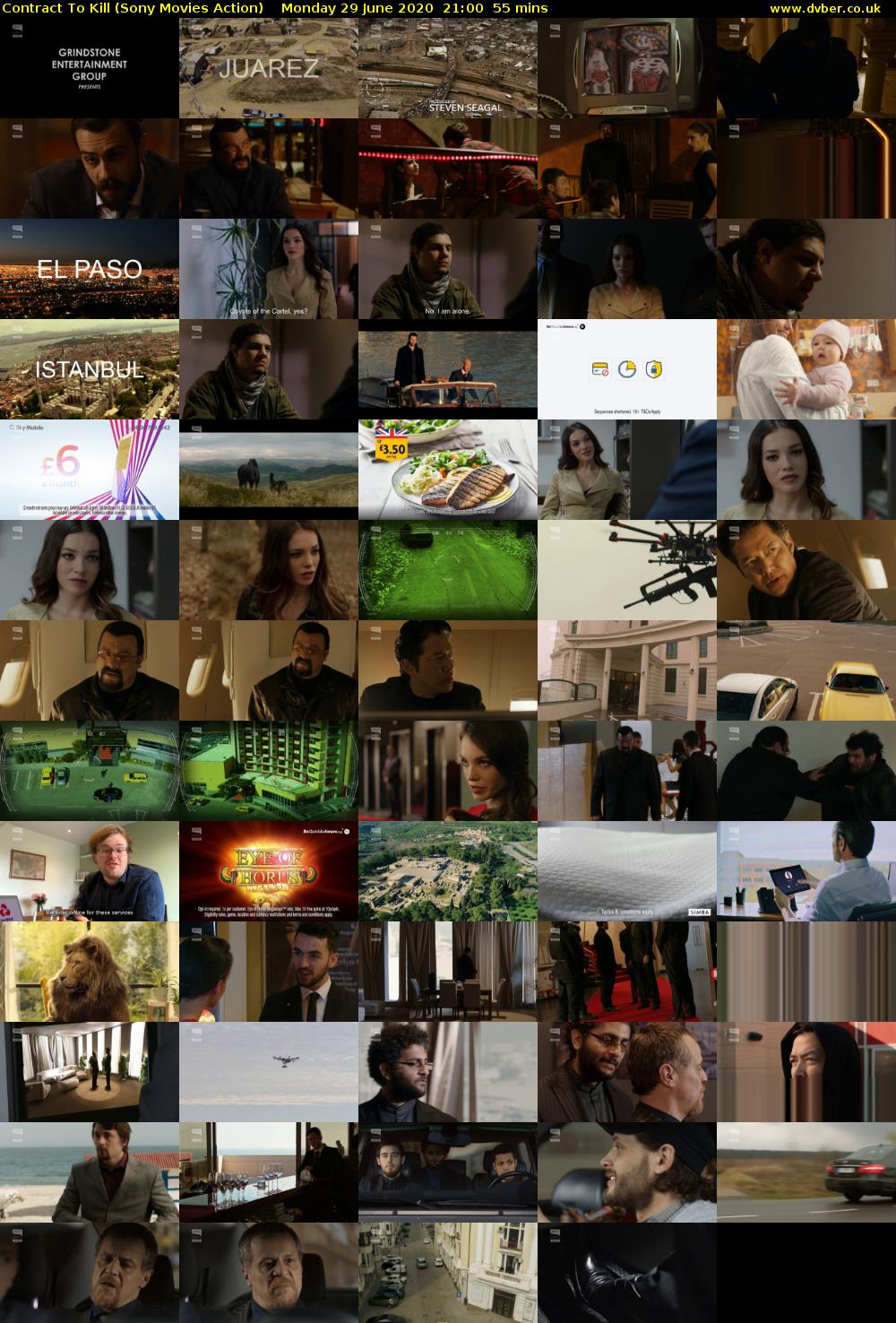 Contract To Kill (Sony Movies Action) Monday 29 June 2020 21:00 - 21:55