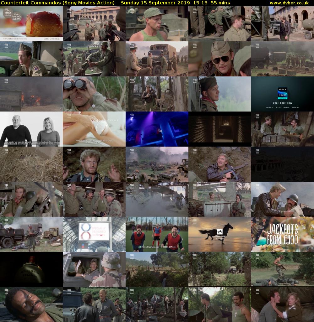 Counterfeit Commandos (Sony Movies Action) Sunday 15 September 2019 15:15 - 16:10