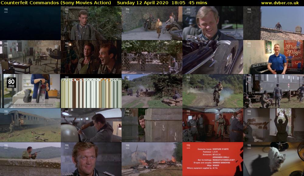 Counterfeit Commandos (Sony Movies Action) Sunday 12 April 2020 18:05 - 18:50