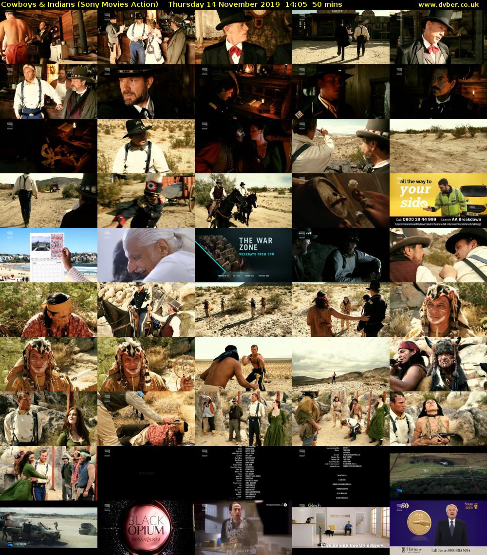 Cowboys & Indians (Sony Movies Action) Thursday 14 November 2019 14:05 - 14:55