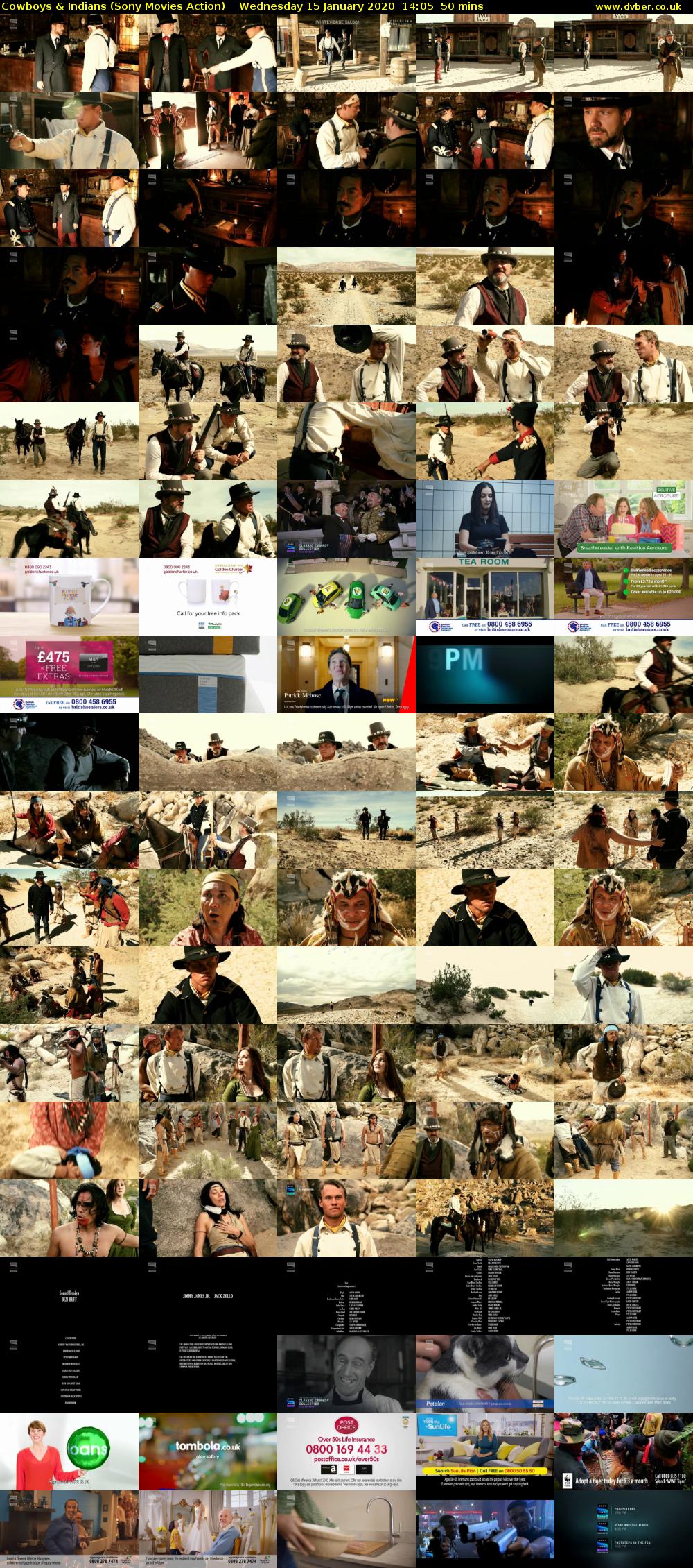 Cowboys & Indians (Sony Movies Action) Wednesday 15 January 2020 14:05 - 14:55