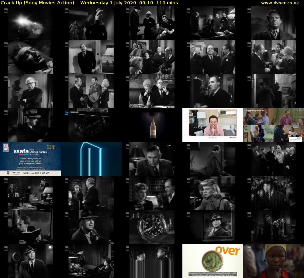 Crack Up (Sony Movies Action) Wednesday 1 July 2020 09:10 - 11:00