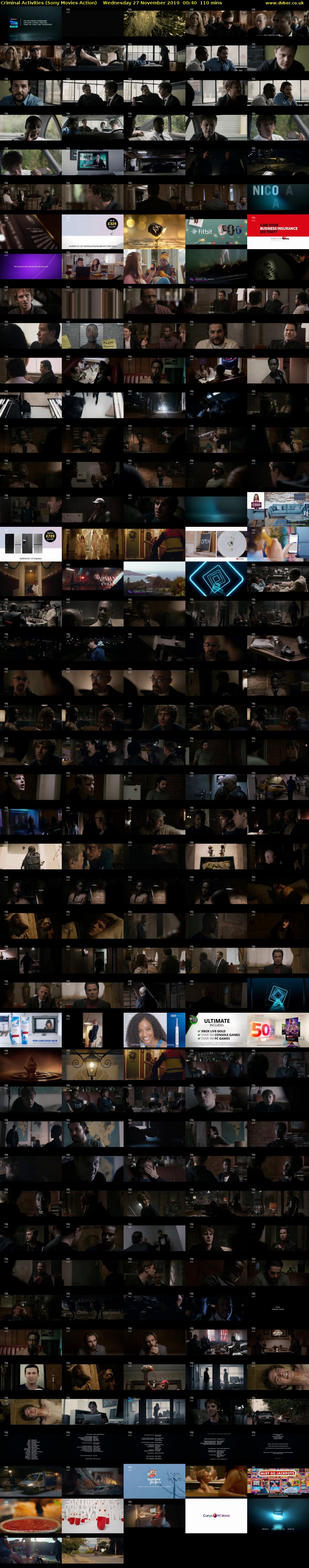 Criminal Activities (Sony Movies Action) Wednesday 27 November 2019 00:40 - 02:30