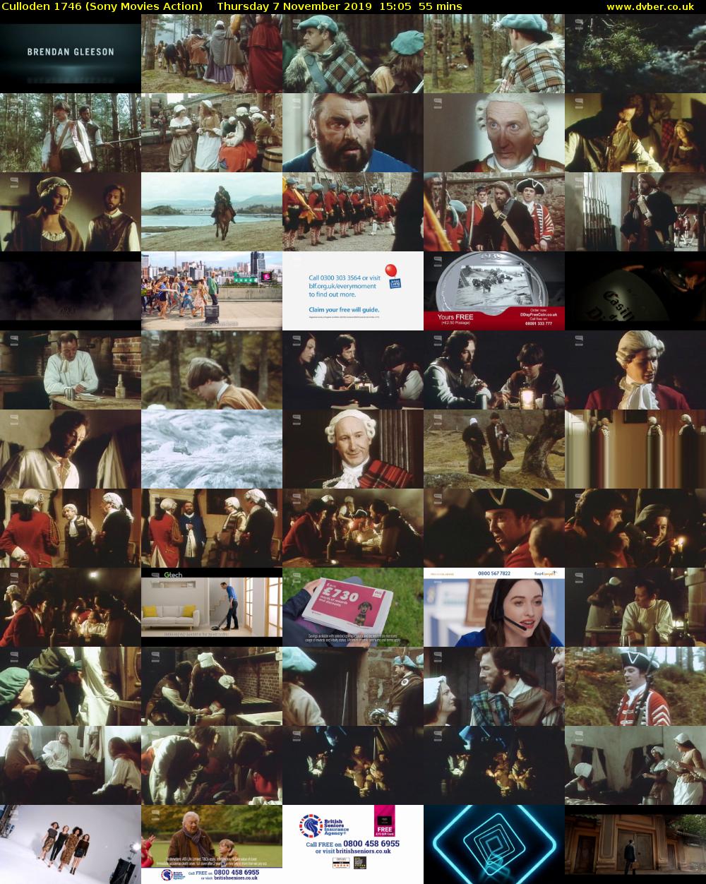 Culloden 1746 (Sony Movies Action) Thursday 7 November 2019 15:05 - 16:00
