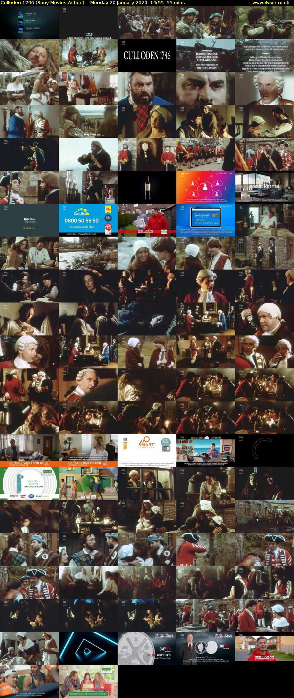 Culloden 1746 (Sony Movies Action) Monday 20 January 2020 14:55 - 15:50