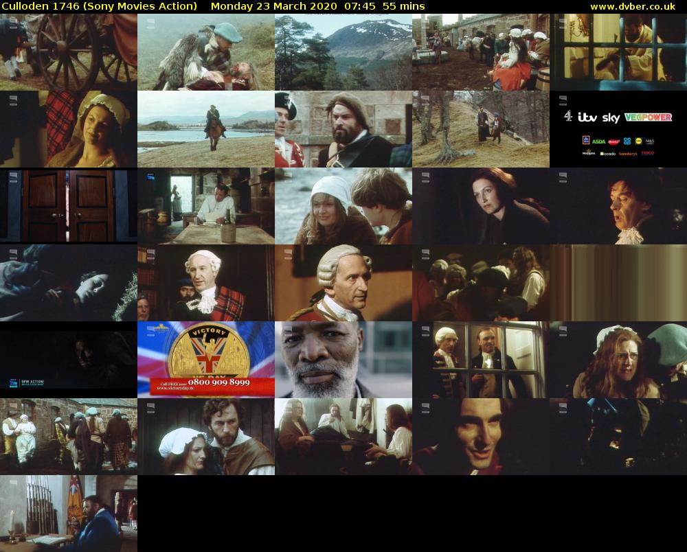 Culloden 1746 (Sony Movies Action) Monday 23 March 2020 07:45 - 08:40
