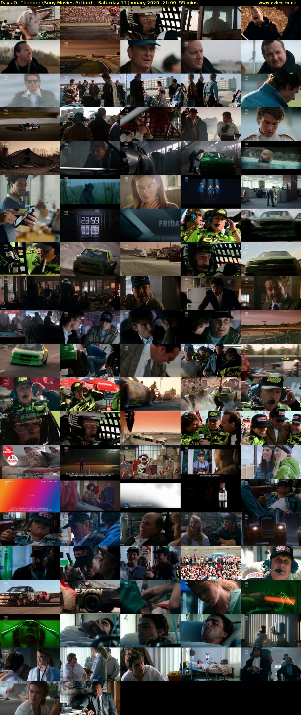 Days Of Thunder (Sony Movies Action) Saturday 11 January 2020 21:00 - 21:55