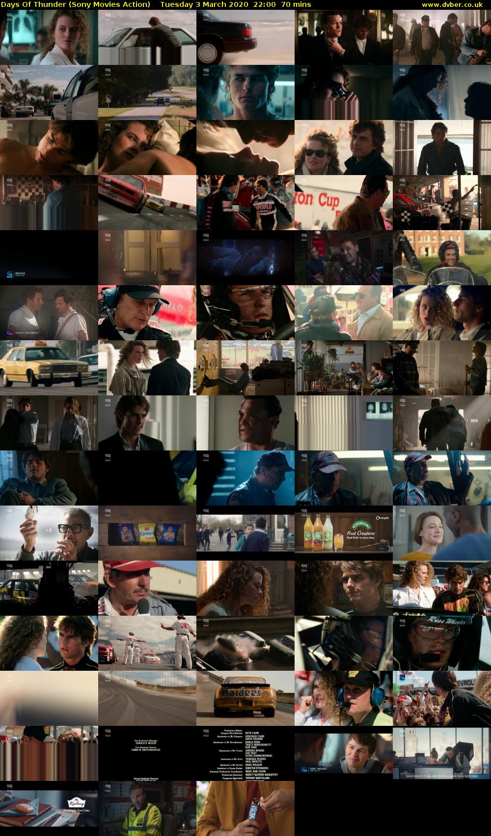 Days Of Thunder (Sony Movies Action) Tuesday 3 March 2020 22:00 - 23:10