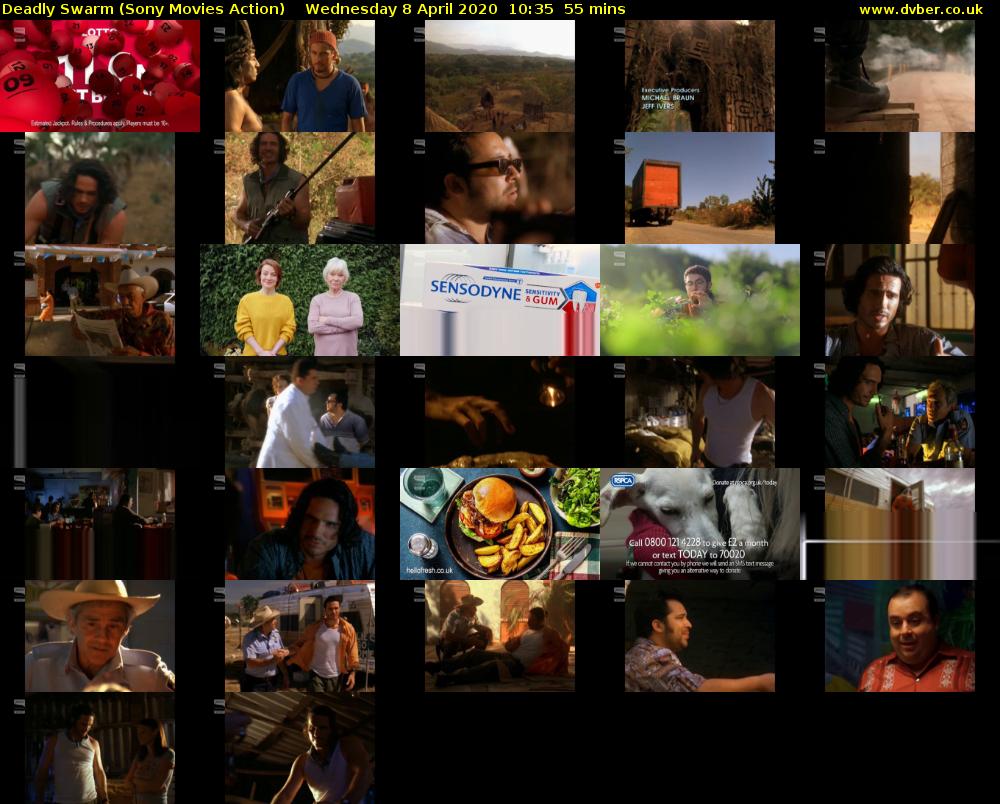 Deadly Swarm (Sony Movies Action) Wednesday 8 April 2020 10:35 - 11:30