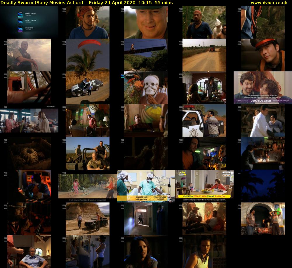 Deadly Swarm (Sony Movies Action) Friday 24 April 2020 10:15 - 11:10