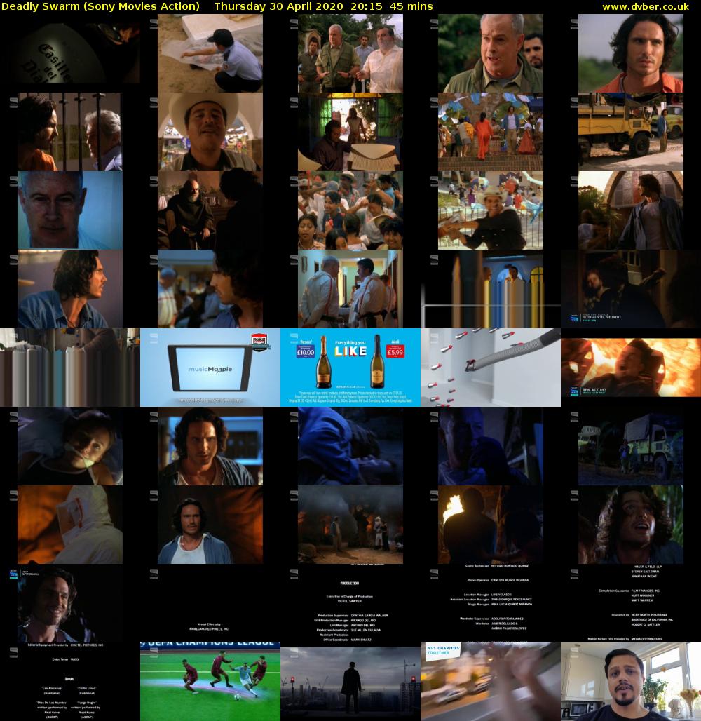 Deadly Swarm (Sony Movies Action) Thursday 30 April 2020 20:15 - 21:00