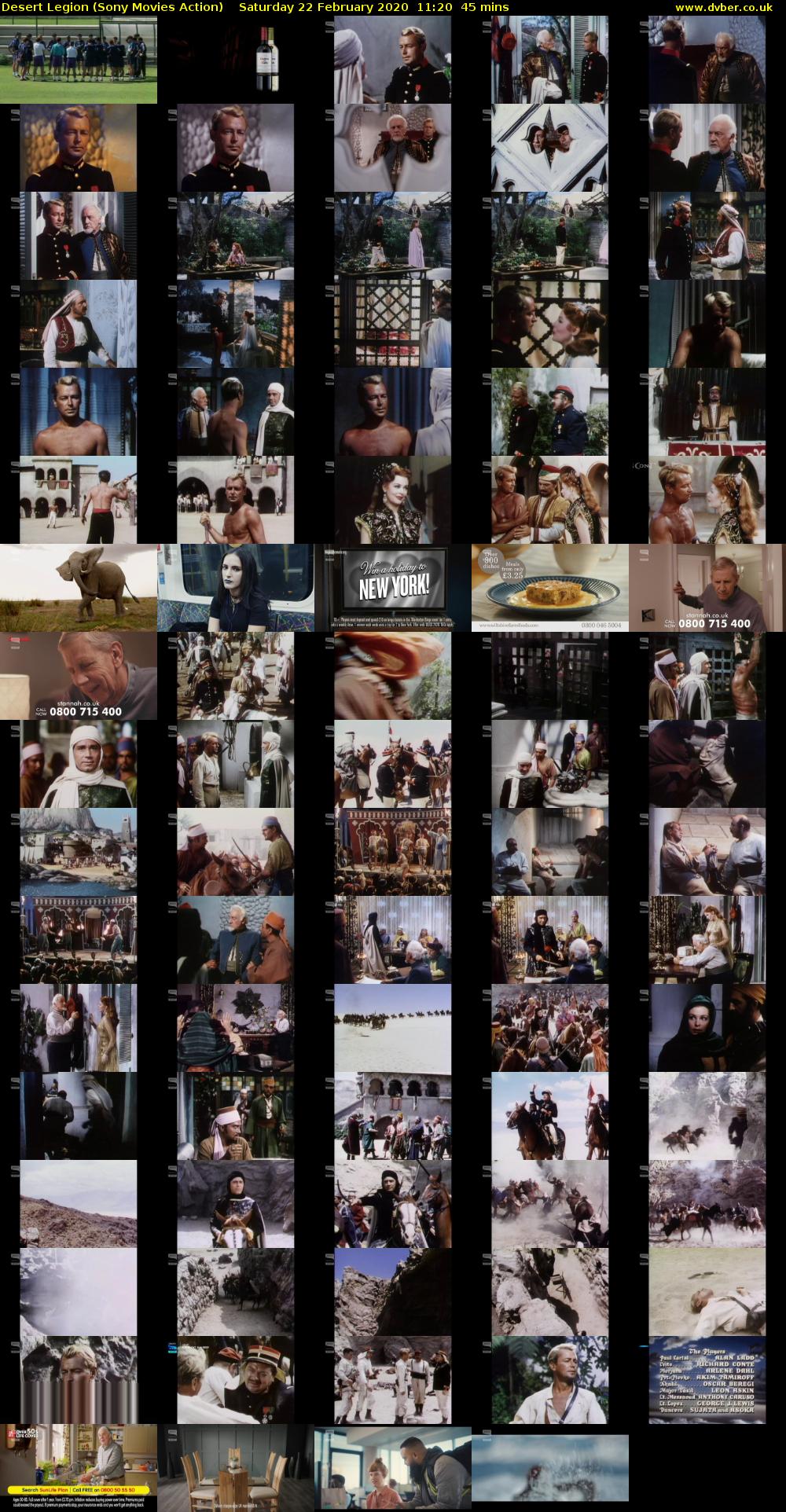 Desert Legion (Sony Movies Action) Saturday 22 February 2020 11:20 - 12:05