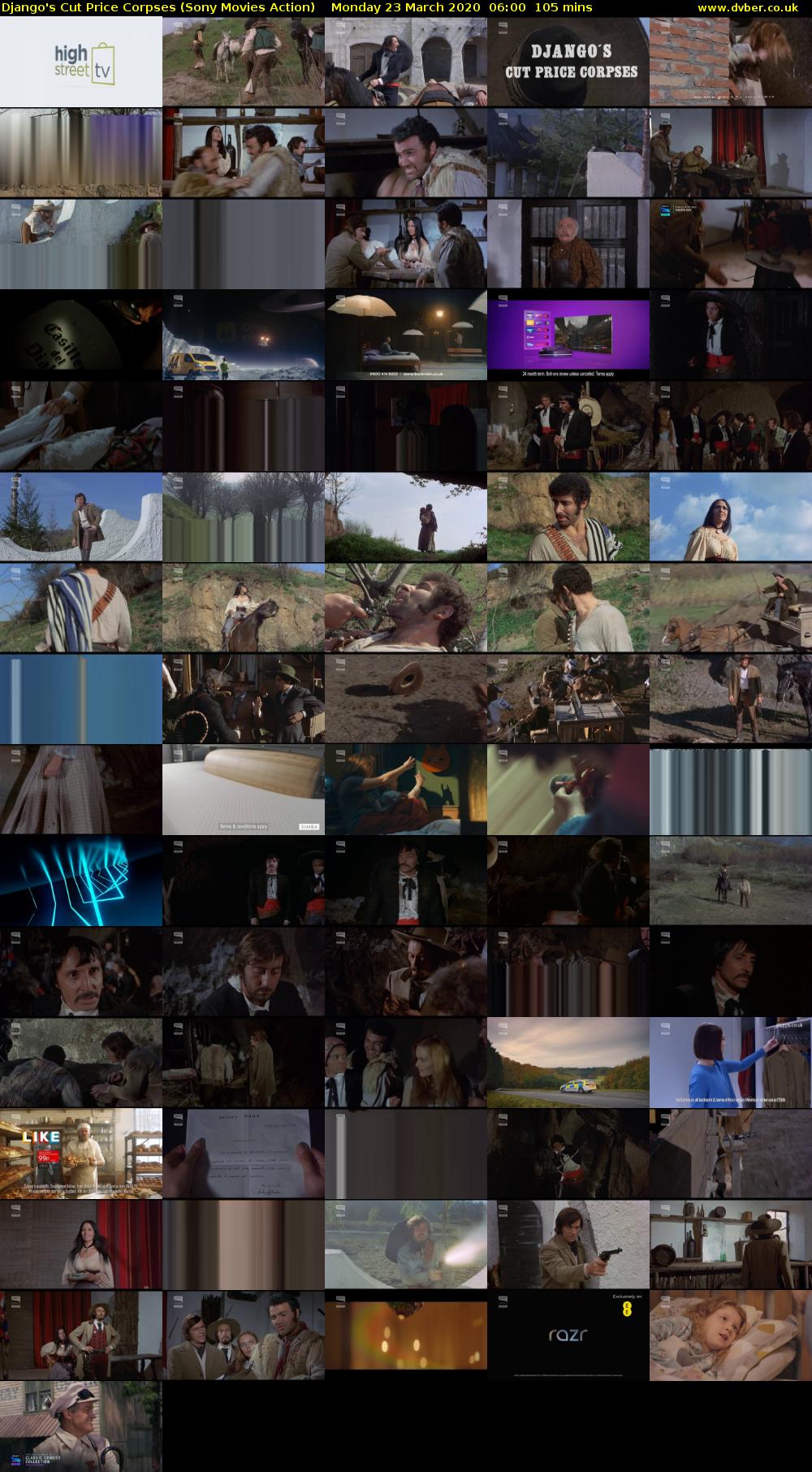 Django's Cut Price Corpses (Sony Movies Action) Monday 23 March 2020 06:00 - 07:45