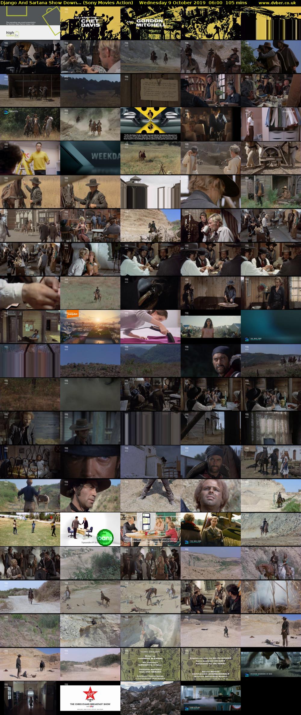 Django And Sartana Show Down... (Sony Movies Action) Wednesday 9 October 2019 06:00 - 07:45