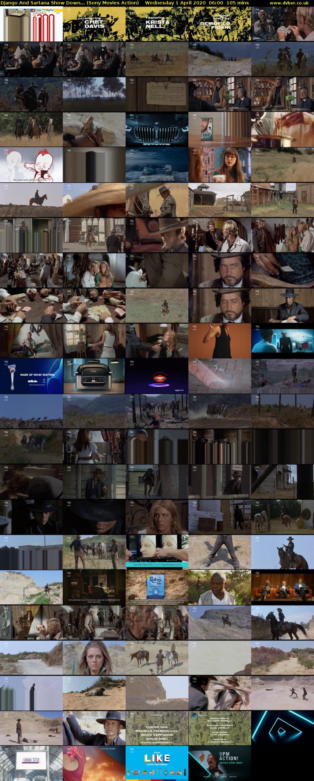 Django And Sartana Show Down... (Sony Movies Action) Wednesday 1 April 2020 06:00 - 07:45