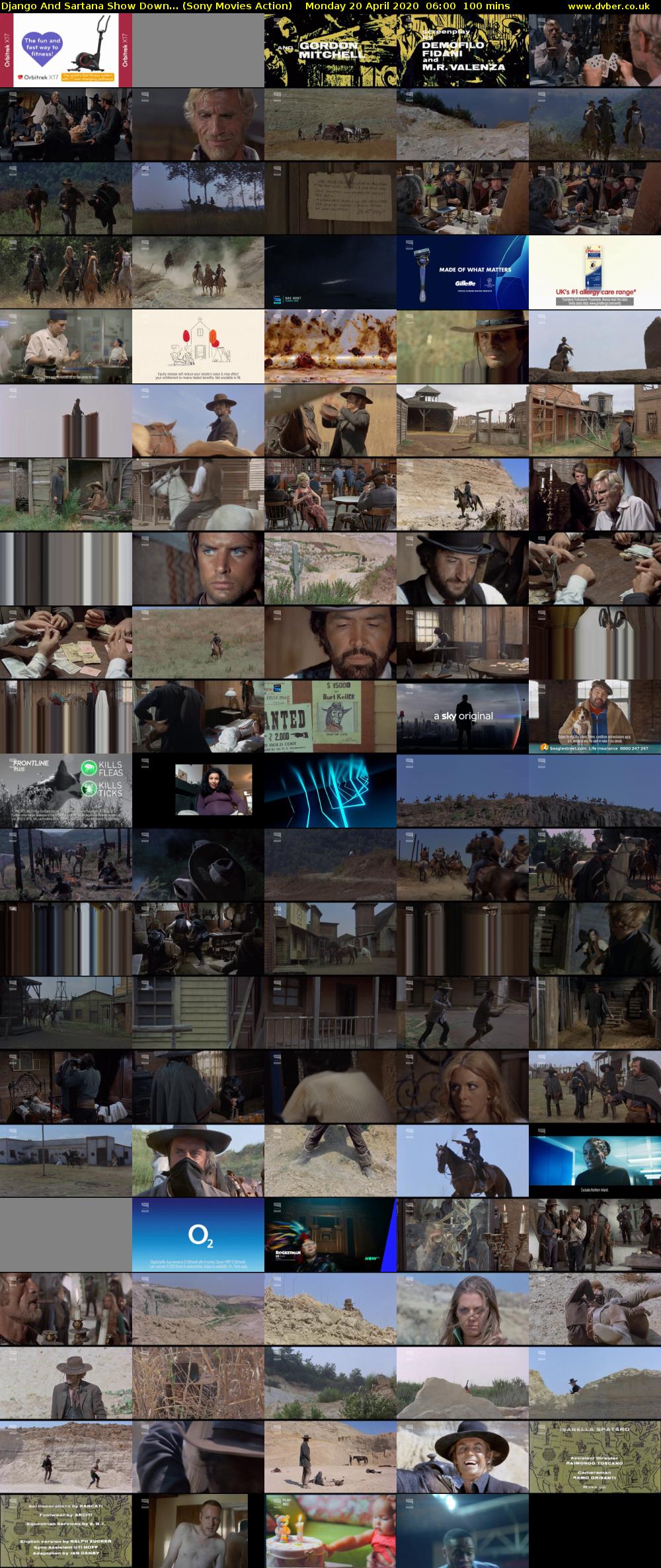 Django And Sartana Show Down... (Sony Movies Action) Monday 20 April 2020 06:00 - 07:40