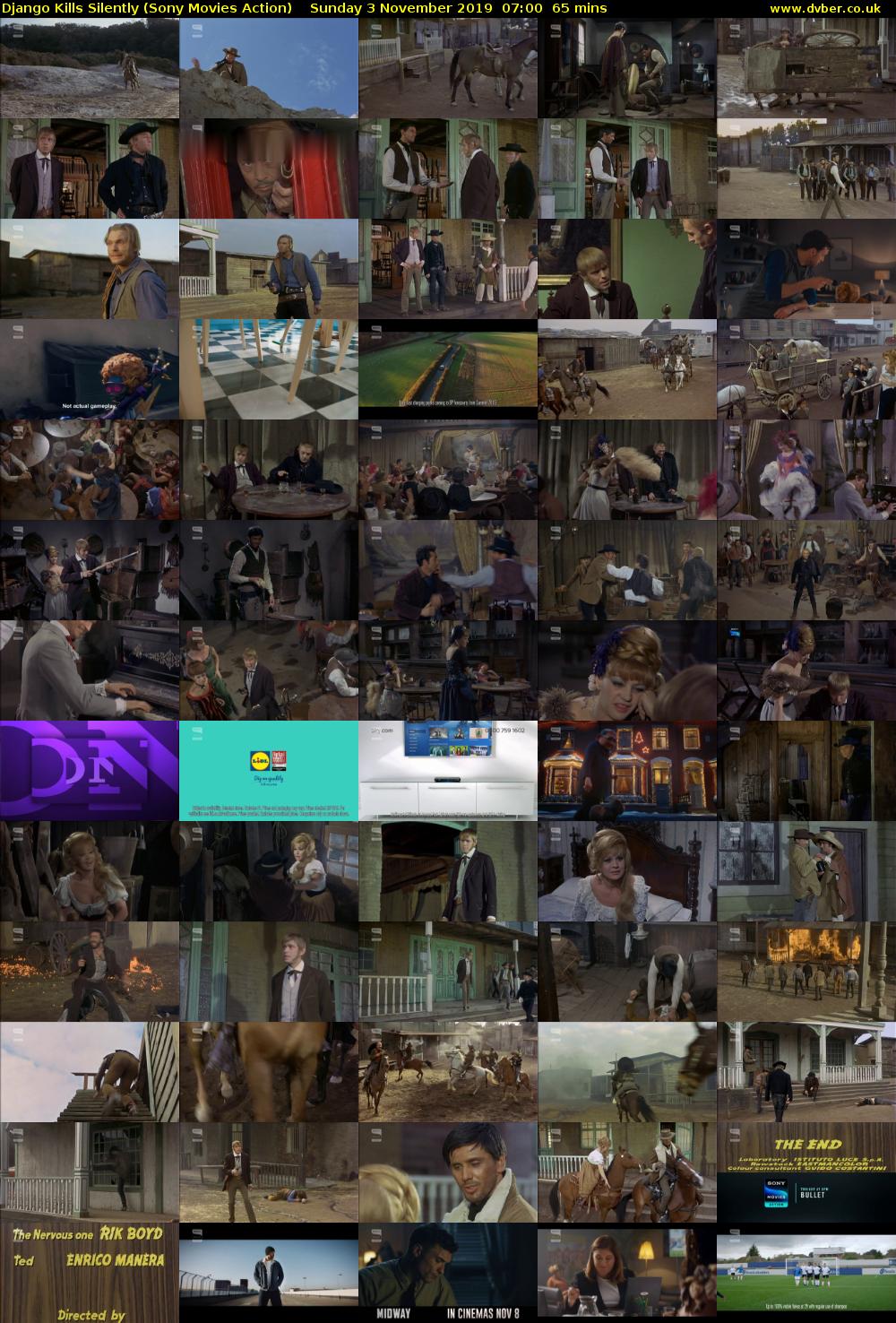 Django Kills Silently (Sony Movies Action) Sunday 3 November 2019 07:00 - 08:05