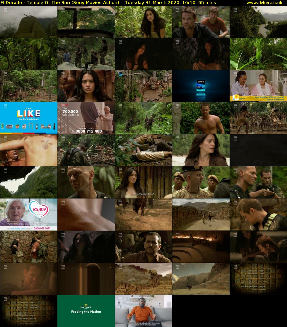 El Dorado - Temple Of The Sun (Sony Movies Action) Tuesday 31 March 2020 16:10 - 17:15