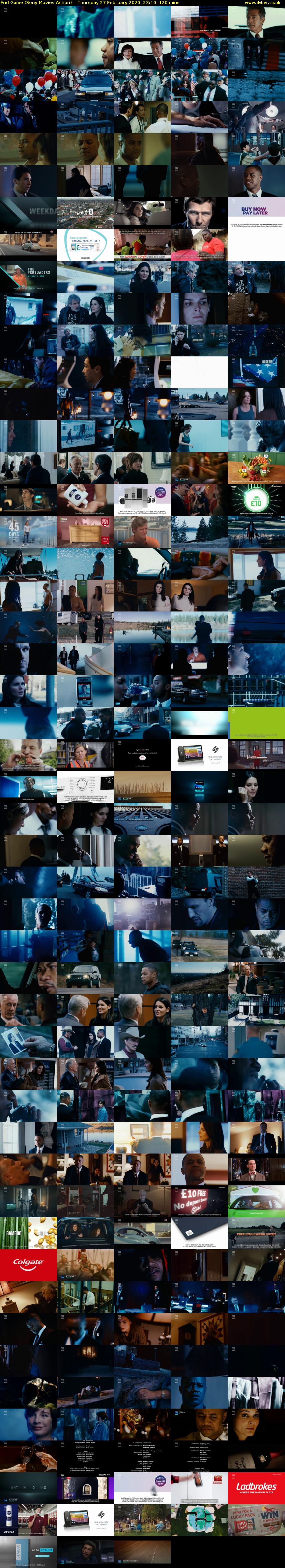 End Game (Sony Movies Action) Thursday 27 February 2020 23:10 - 01:10