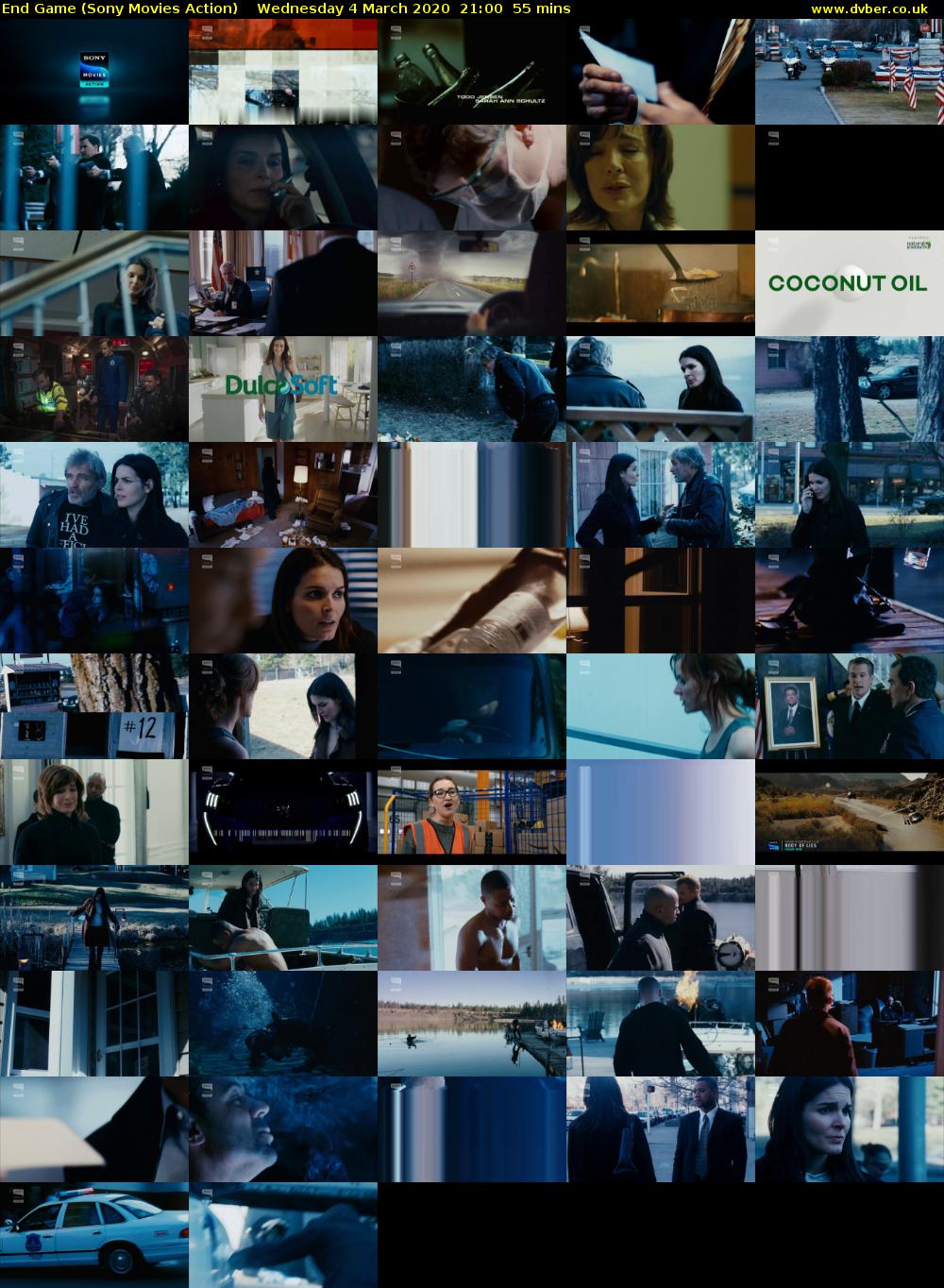 End Game (Sony Movies Action) Wednesday 4 March 2020 21:00 - 21:55