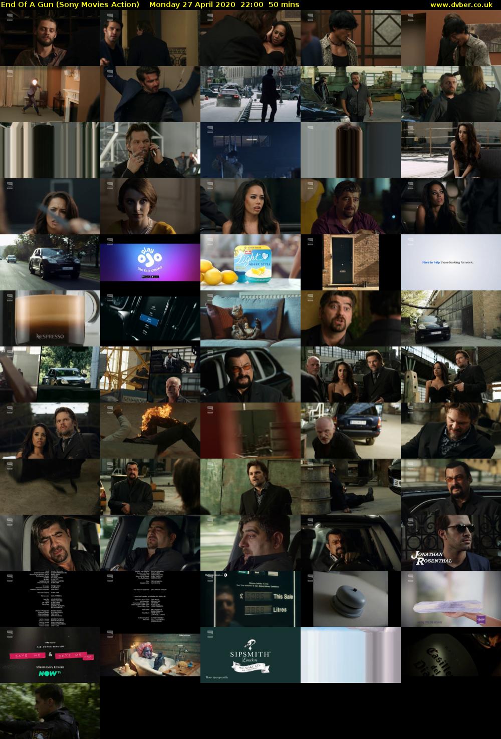 End Of A Gun (Sony Movies Action) Monday 27 April 2020 22:00 - 22:50