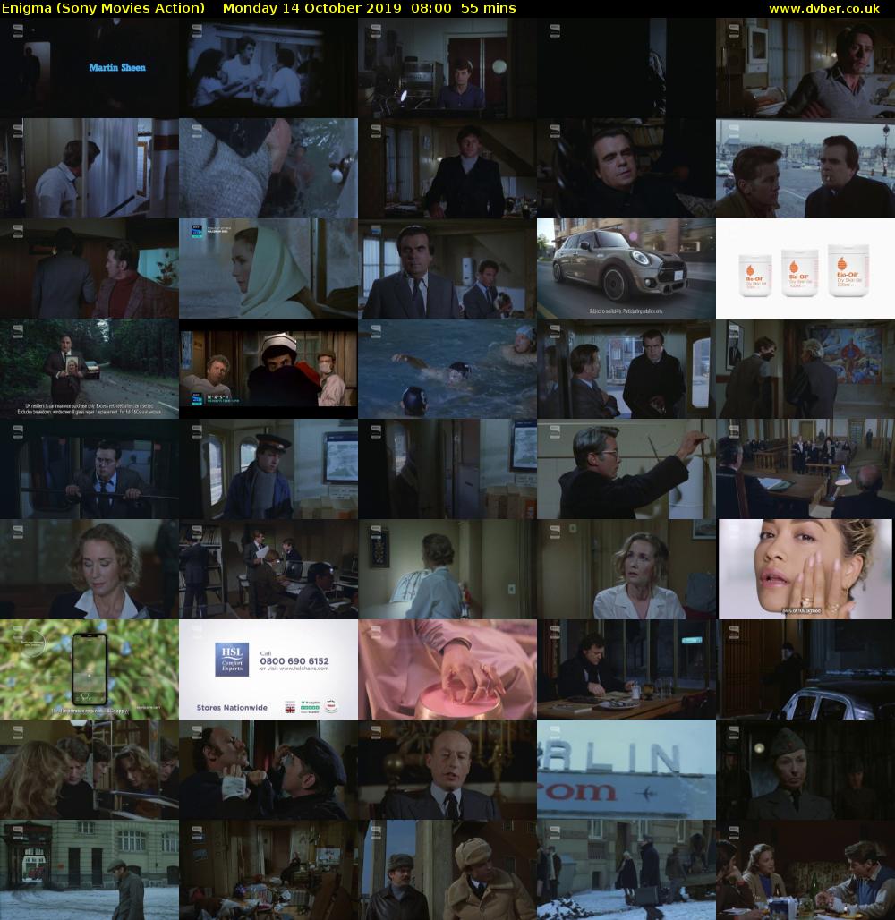 Enigma (Sony Movies Action) Monday 14 October 2019 08:00 - 08:55