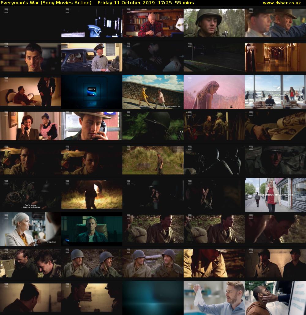 Everyman's War (Sony Movies Action) Friday 11 October 2019 17:25 - 18:20