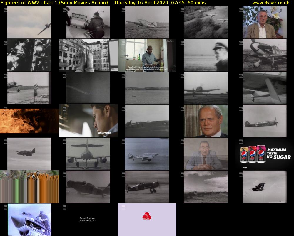 Fighters of WW2 - Part 1 (Sony Movies Action) Thursday 16 April 2020 07:45 - 08:45
