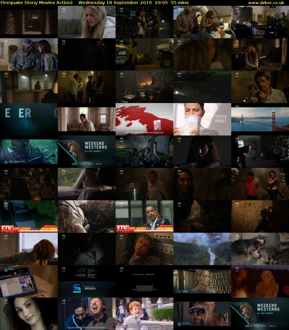 Firequake (Sony Movies Action) Wednesday 18 September 2019 20:05 - 21:00