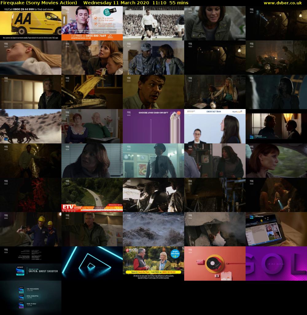 Firequake (Sony Movies Action) Wednesday 11 March 2020 11:10 - 12:05