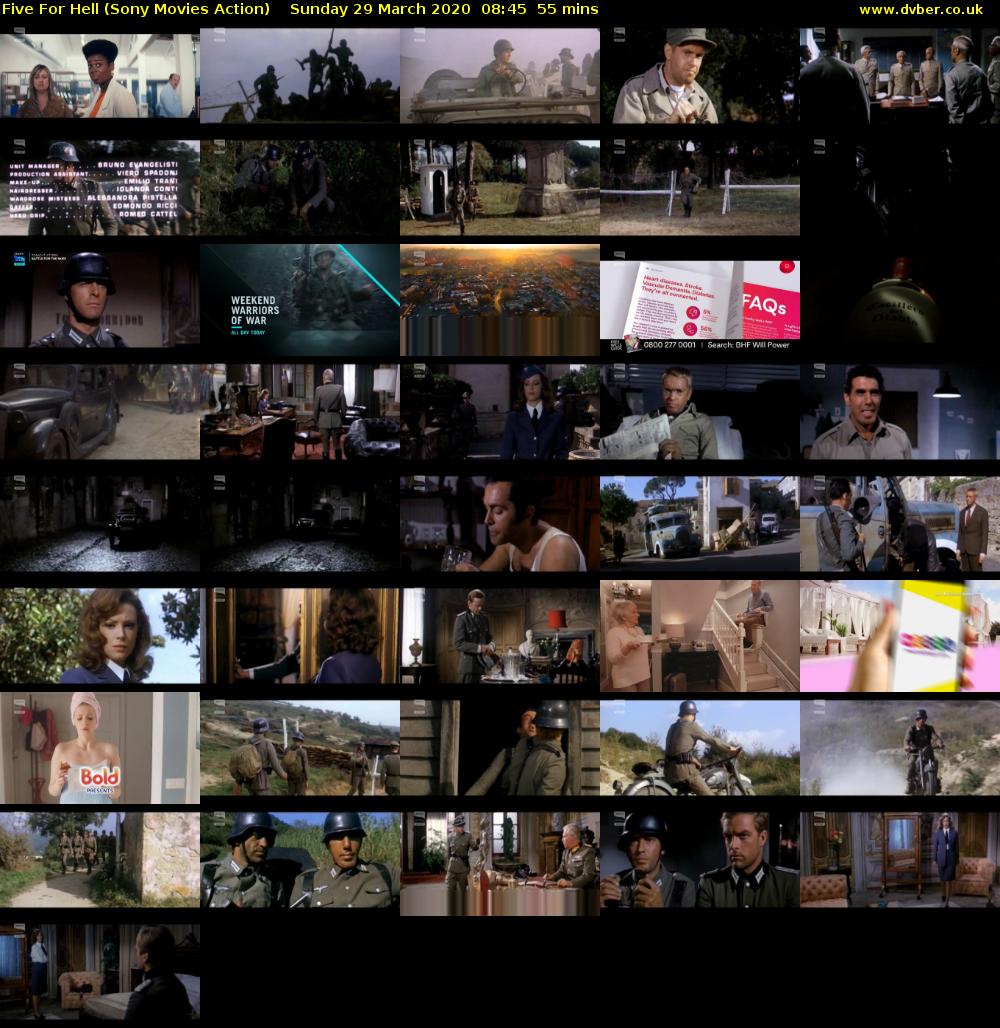 Five For Hell (Sony Movies Action) Sunday 29 March 2020 08:45 - 09:40