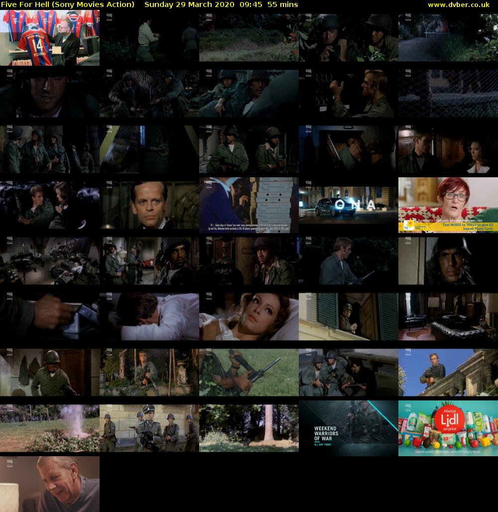 Five For Hell (Sony Movies Action) Sunday 29 March 2020 09:45 - 10:40