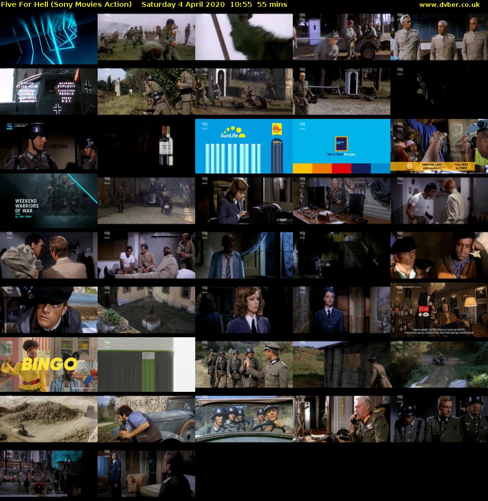 Five For Hell (Sony Movies Action) Saturday 4 April 2020 10:55 - 11:50