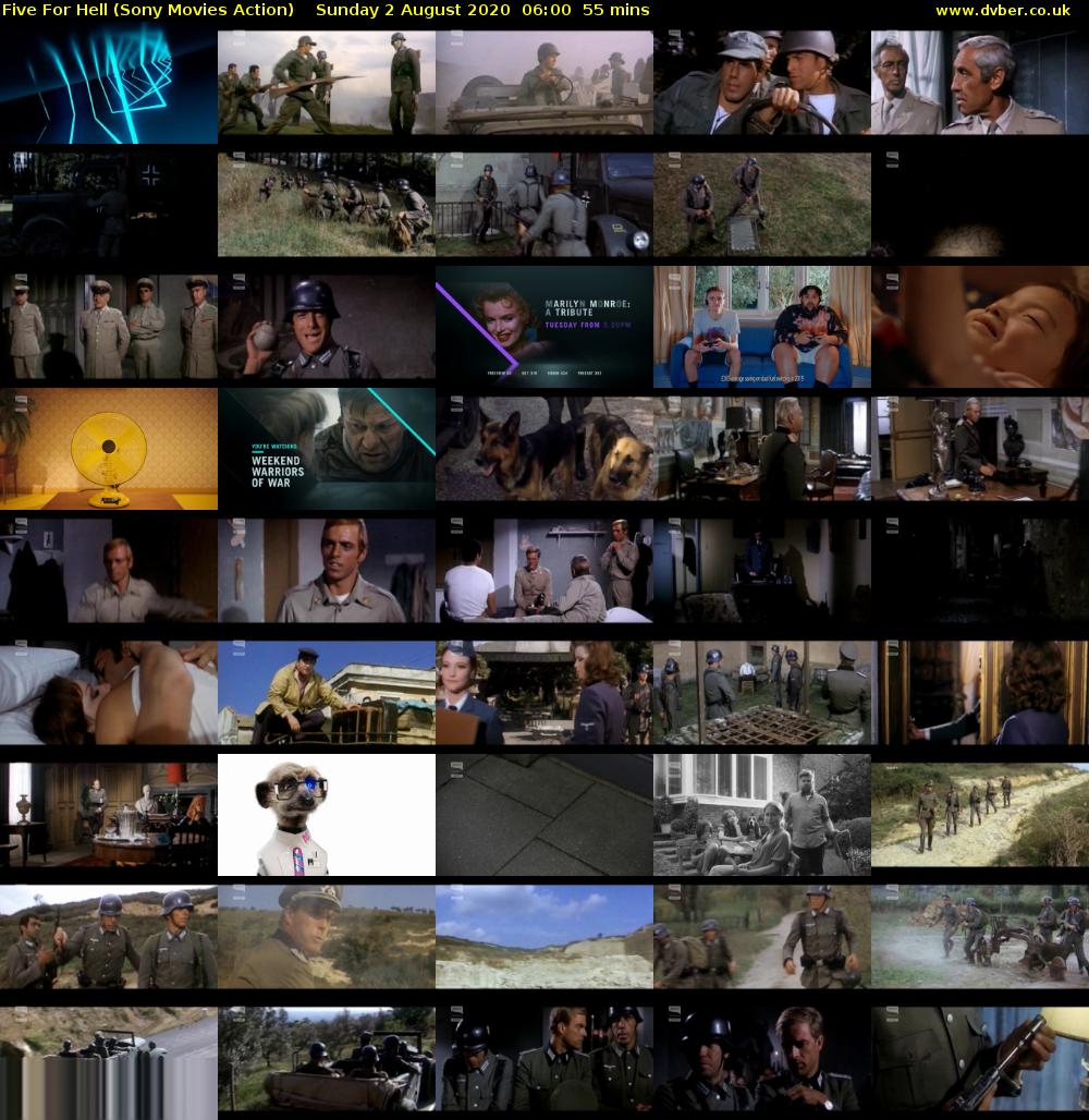 Five For Hell (Sony Movies Action) Sunday 2 August 2020 06:00 - 06:55