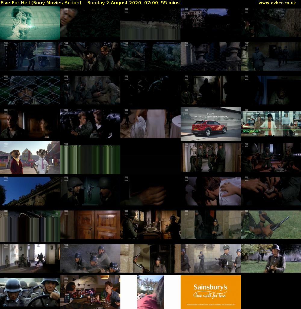 Five For Hell (Sony Movies Action) Sunday 2 August 2020 07:00 - 07:55