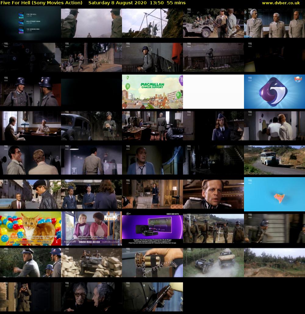 Five For Hell (Sony Movies Action) Saturday 8 August 2020 13:50 - 14:45