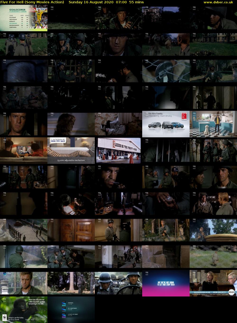 Five For Hell (Sony Movies Action) Sunday 16 August 2020 07:00 - 07:55