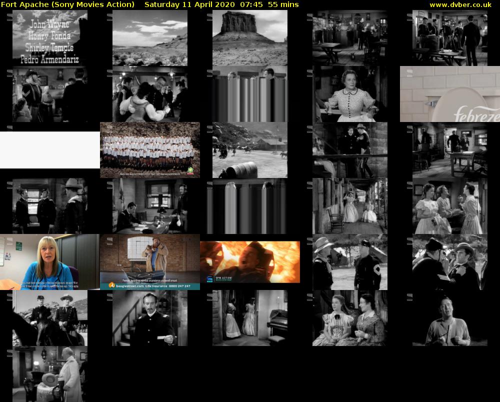 Fort Apache (Sony Movies Action) Saturday 11 April 2020 07:45 - 08:40
