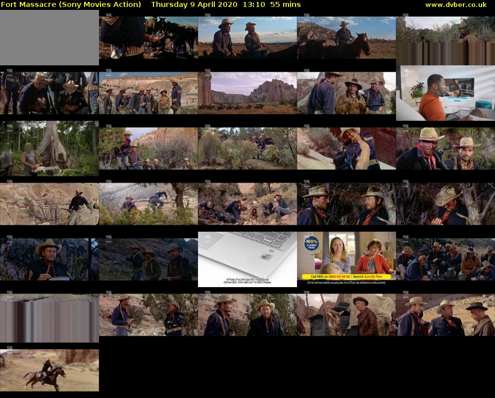 Fort Massacre (Sony Movies Action) Thursday 9 April 2020 13:10 - 14:05