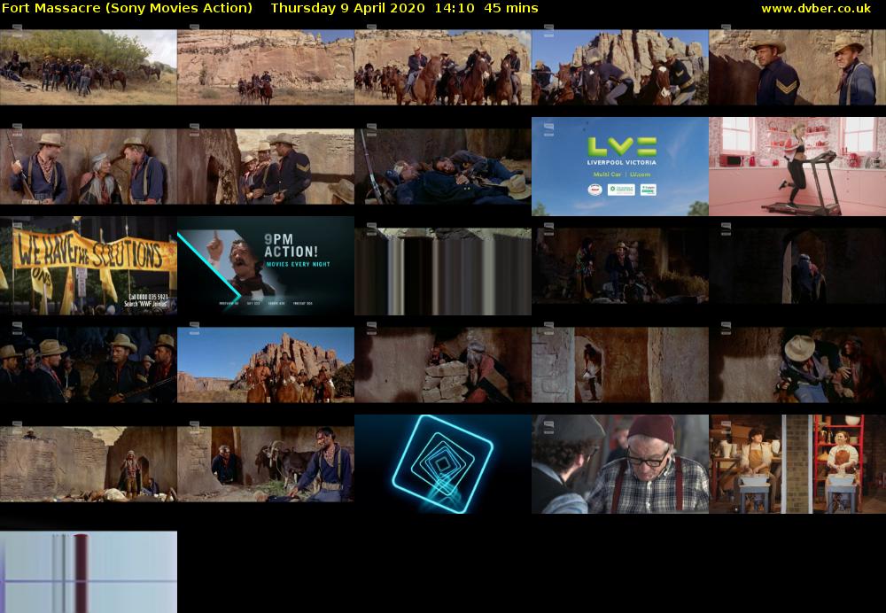 Fort Massacre (Sony Movies Action) Thursday 9 April 2020 14:10 - 14:55