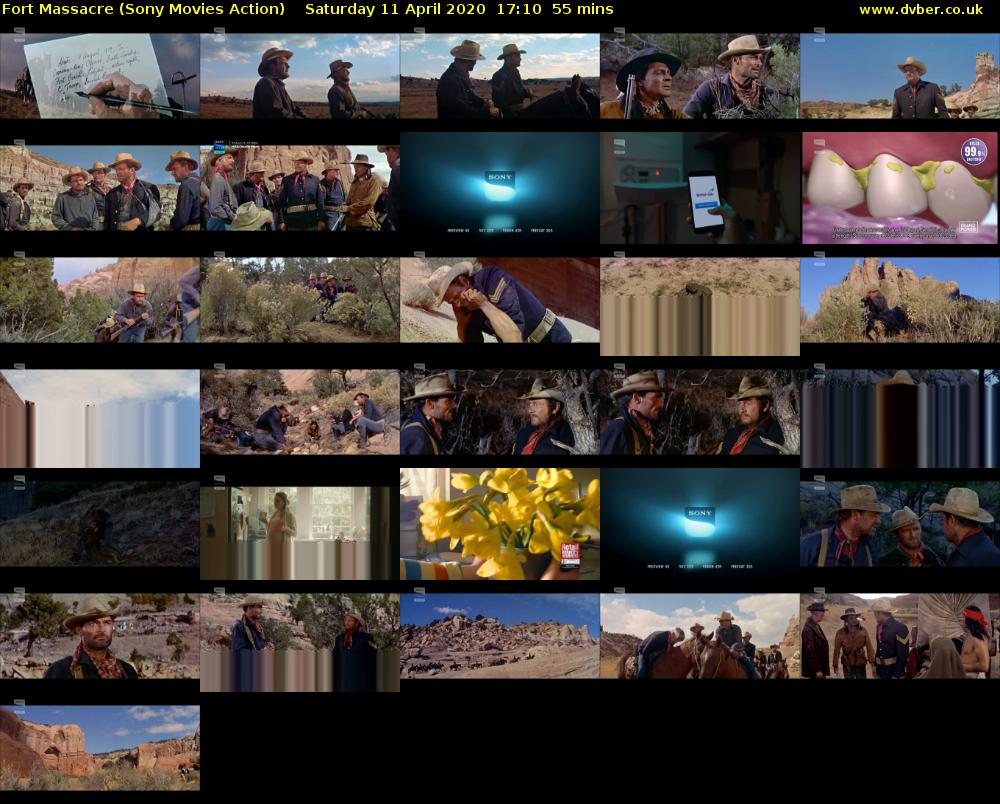 Fort Massacre (Sony Movies Action) Saturday 11 April 2020 17:10 - 18:05