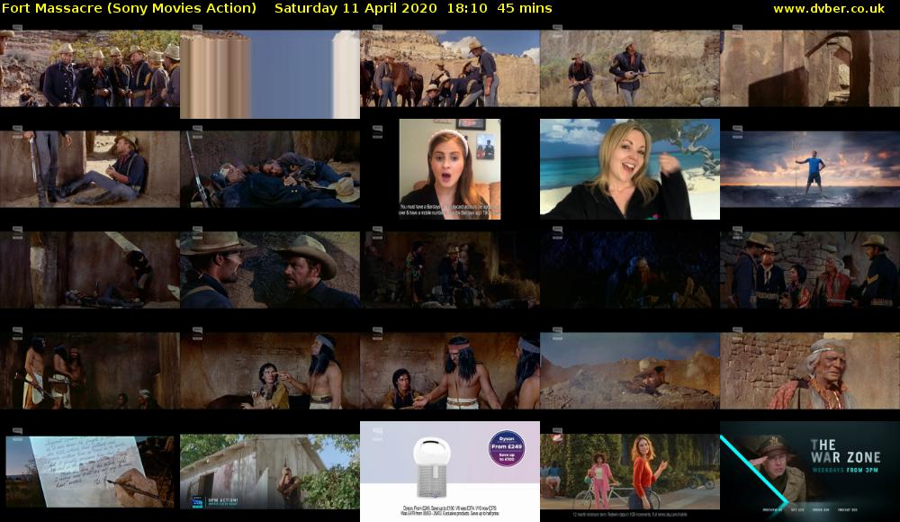 Fort Massacre (Sony Movies Action) Saturday 11 April 2020 18:10 - 18:55