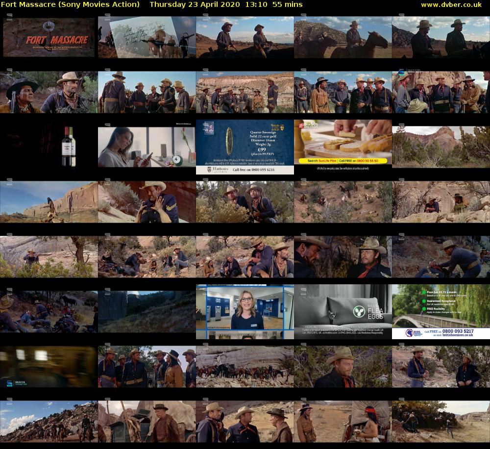 Fort Massacre (Sony Movies Action) Thursday 23 April 2020 13:10 - 14:05