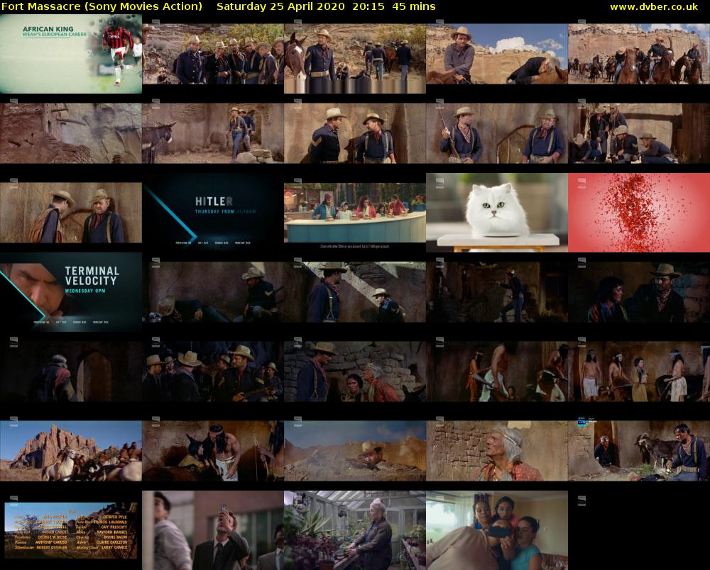 Fort Massacre (Sony Movies Action) Saturday 25 April 2020 20:15 - 21:00