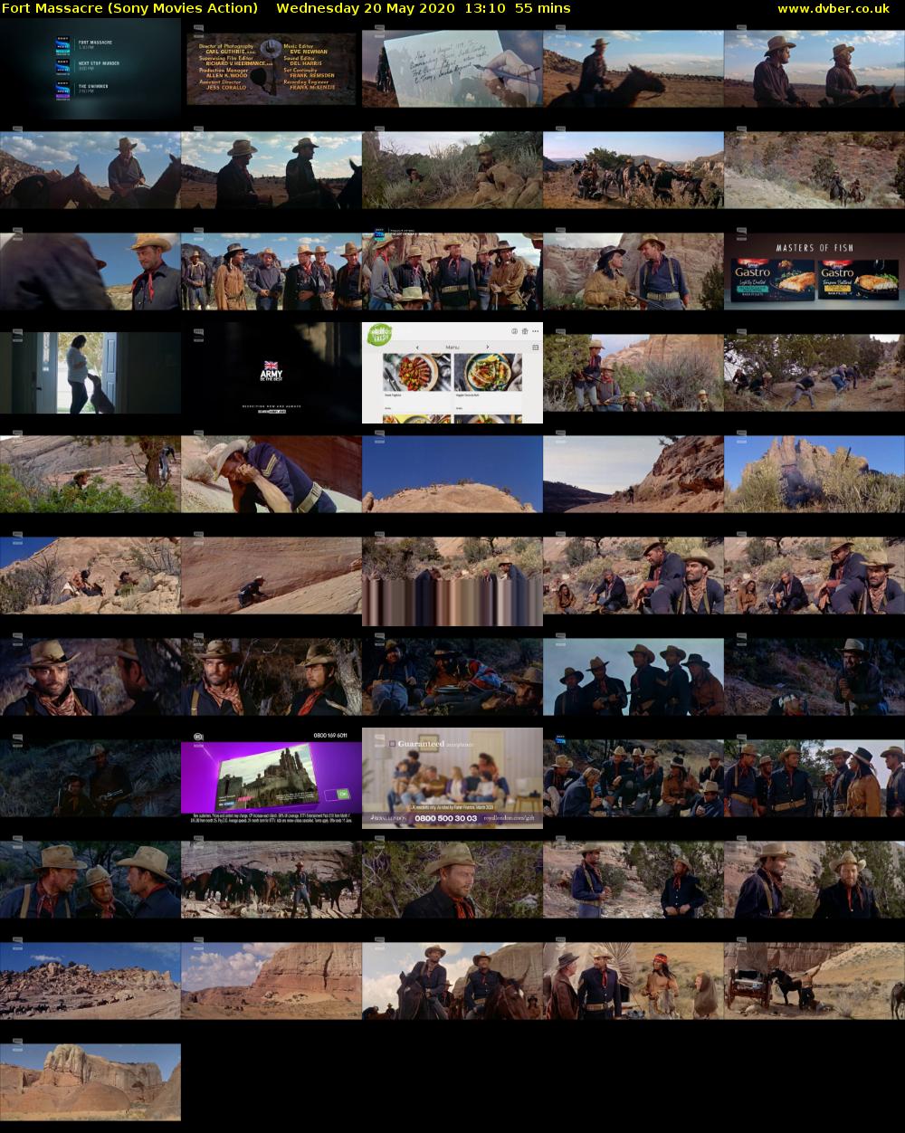 Fort Massacre (Sony Movies Action) Wednesday 20 May 2020 13:10 - 14:05