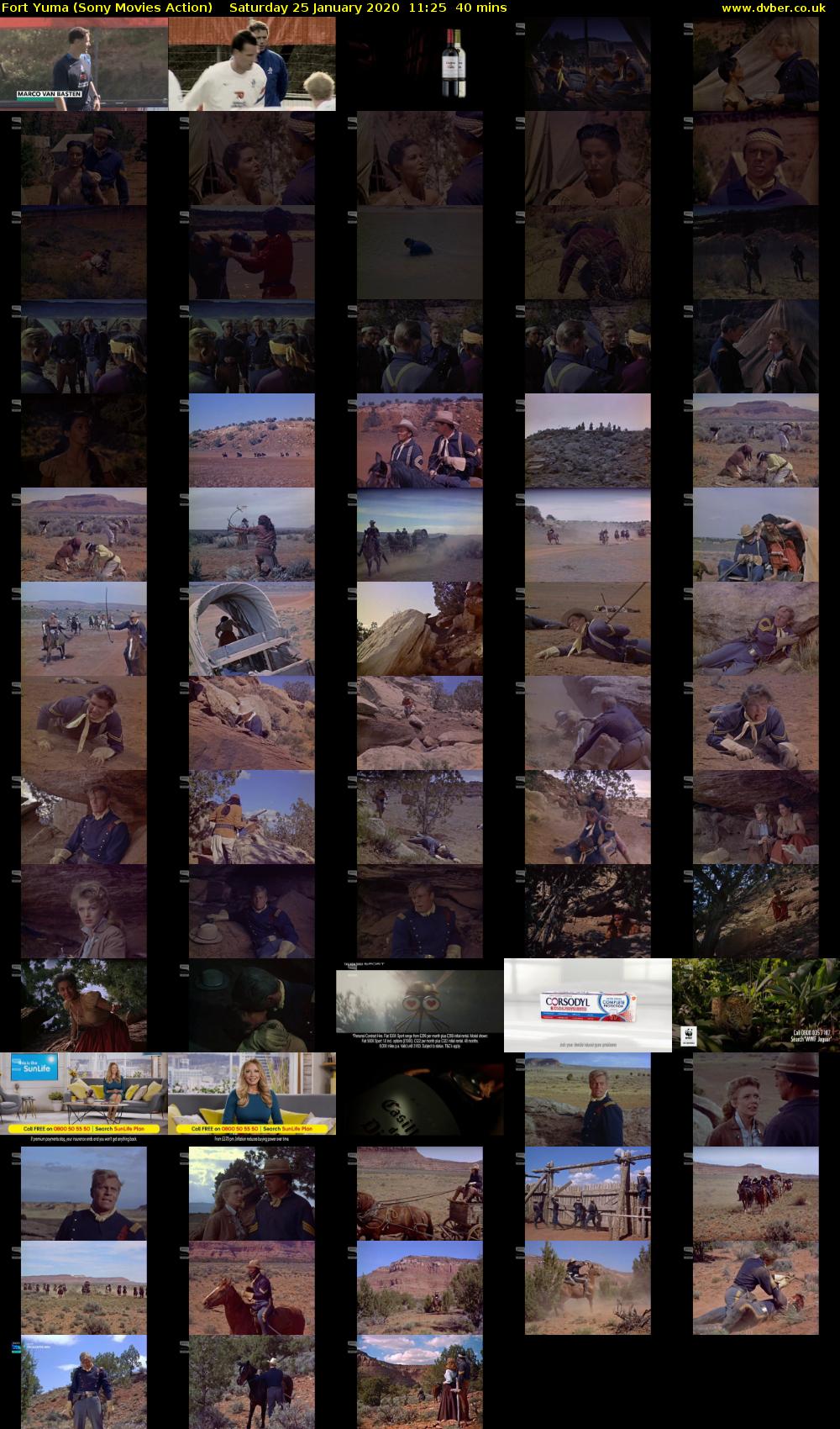Fort Yuma (Sony Movies Action) Saturday 25 January 2020 11:25 - 12:05